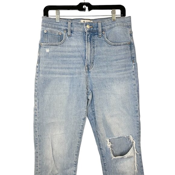MADEWELL The Perfect Vintage Jean in Coney Wash: Destroyed Edition Distressed 28 - Picture 4 of 10